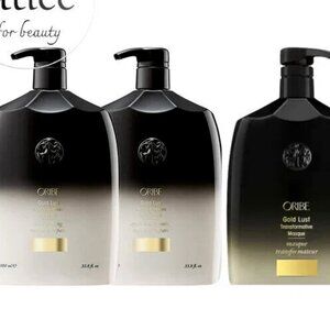 Oribe Gold Lust Set - Shampoo, Conditioner and Transformative Masque, W/Pumps